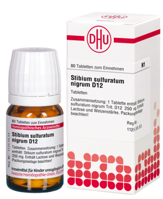 STIBIUM SULFURATUM NIGRUM D 12 Tabletten