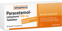 PARACETAMOL-ratiopharm 500 mg Tabletten