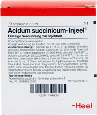 ACIDUM SUCCINICUM INJEEL Ampullen