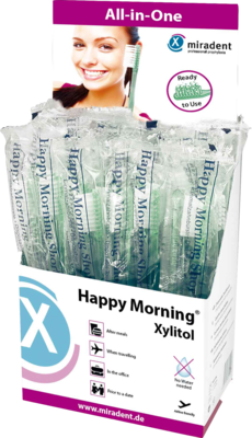 MIRADENT Einmalzahnbürste Happy Morning Xylitol