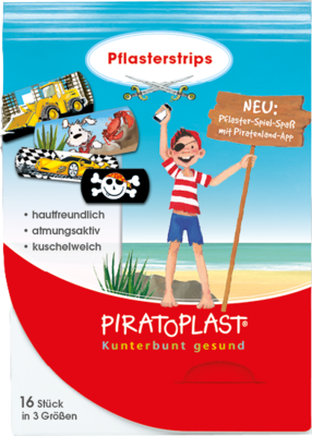 PIRATOPLAST Jungen Pflasterstrips 3 Größen