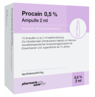 PROCAIN pharmarissano 0,5% Inj.-Lsg.Ampullen 2 ml